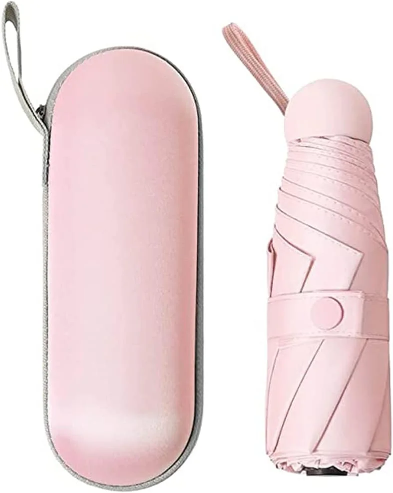 چتر مسافرتی مینی، چتر مسافرتی تاشو ضد باد مینی، چتر آفتابی سبک وزن قابل حمل با 95% محافظت در برابر اشعه ماوراء بنفش برای آفتاب و باران، سبک محبوب برای زنان