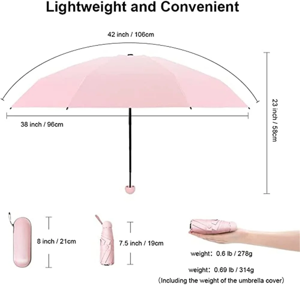 چتر مسافرتی مینی، چتر مسافرتی تاشو ضد باد مینی، چتر آفتابی سبک وزن قابل حمل با 95% محافظت در برابر اشعه ماوراء بنفش برای آفتاب و باران، سبک محبوب برای زنان چتر مسافرتی مینی، چتر مسافرتی تاشو ضد باد مینی، چتر آفتابی سبک وزن قابل حمل با 95% محافظت در برابر اشعه ماوراء بنفش برای آفتاب و باران، سبک محبوب برای زنان