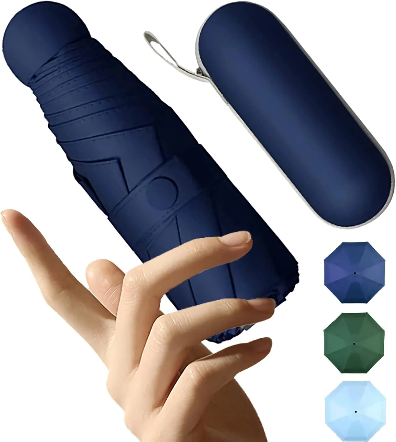 چتر کوچک آفتابی و بارانی، چتر مسافرتی تاشو کوچک و ضد باد، چتر آفتابی سبک وزن و جمع و جور قابل حمل KASTWAVE با محافظت 95٪ در برابر اشعه ماوراء بنفش برای آفتاب و باران، سبک محبوب برای زنان و مردان.