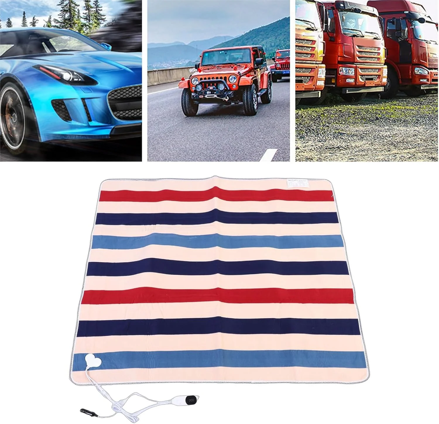 پتو برقی گرمایشی خودرو Bewinner، پتو برقی فلانل نرم، پتو گرمایشی قابل حمل برای مسافرت با 3 تنظیمات تایمر و 9 سطح دما، نرم و راحت برای خودرو، شاسی بلند و کمپینگ پتو برقی گرمایشی خودرو Bewinner، پتو برقی فلانل نرم، پتو گرمایشی قابل حمل برای مسافرت با 3 تنظیمات تایمر و 9 سطح دما، نرم و راحت برای خودرو، شاسی بلند و کمپینگ