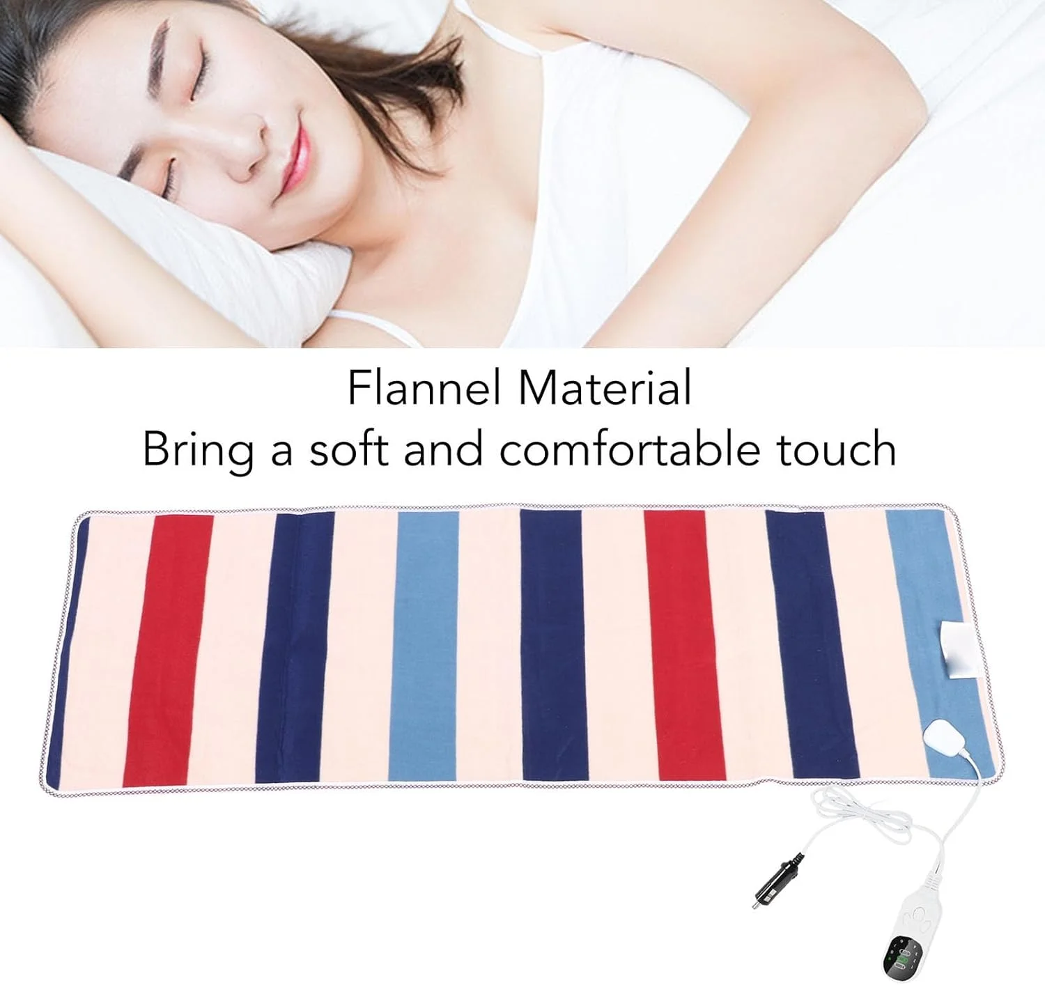 پتو برقی گرمایشی خودرو Bewinner 24V، فلانل نرم و لطیف با 9 تنظیمات گرمایش و 3 تایمر، پتو گرم کننده قابل حمل برقی، مناسب برای زمستان، خودروهای شاسی بلند، کمپینگ، ابعاد 150x50 سانتی متر پتو برقی گرمایشی خودرو Bewinner 24V، فلانل نرم و لطیف با 9 تنظیمات گرمایش و 3 تایمر، پتو گرم کننده قابل حمل برقی، مناسب برای زمستان، خودروهای شاسی بلند، کمپینگ، ابعاد 150x50 سانتی متر