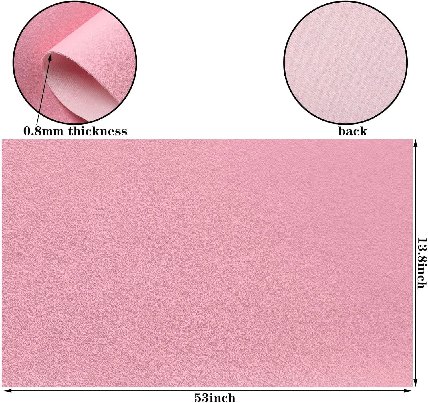 ورقههای چرم مصنوعی یکدست و نرم پیچنگ، 35cmX135cm، مناسب برای ساخت کاردستی، گوشوارههای چرمی، پاپیون و پروژههای خیاطی DIY (صورتی) ورقههای چرم مصنوعی یکدست و نرم پیچنگ، 35cmX135cm، مناسب برای ساخت کاردستی، گوشوارههای چرمی، پاپیون و پروژههای خیاطی DIY (صورتی)