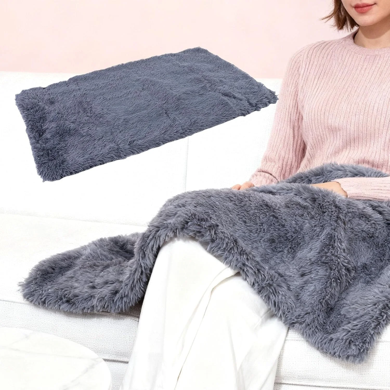 شال گرمکن برقی USB Cryfokt، پتوی گرمایشی سبک وزن با تایمر برای فعالیت های خارج از منزل، خاکستری، مناسب سفر شال گرمکن برقی USB Cryfokt، پتوی گرمایشی سبک وزن با تایمر برای فعالیت های خارج از منزل، خاکستری، مناسب سفر