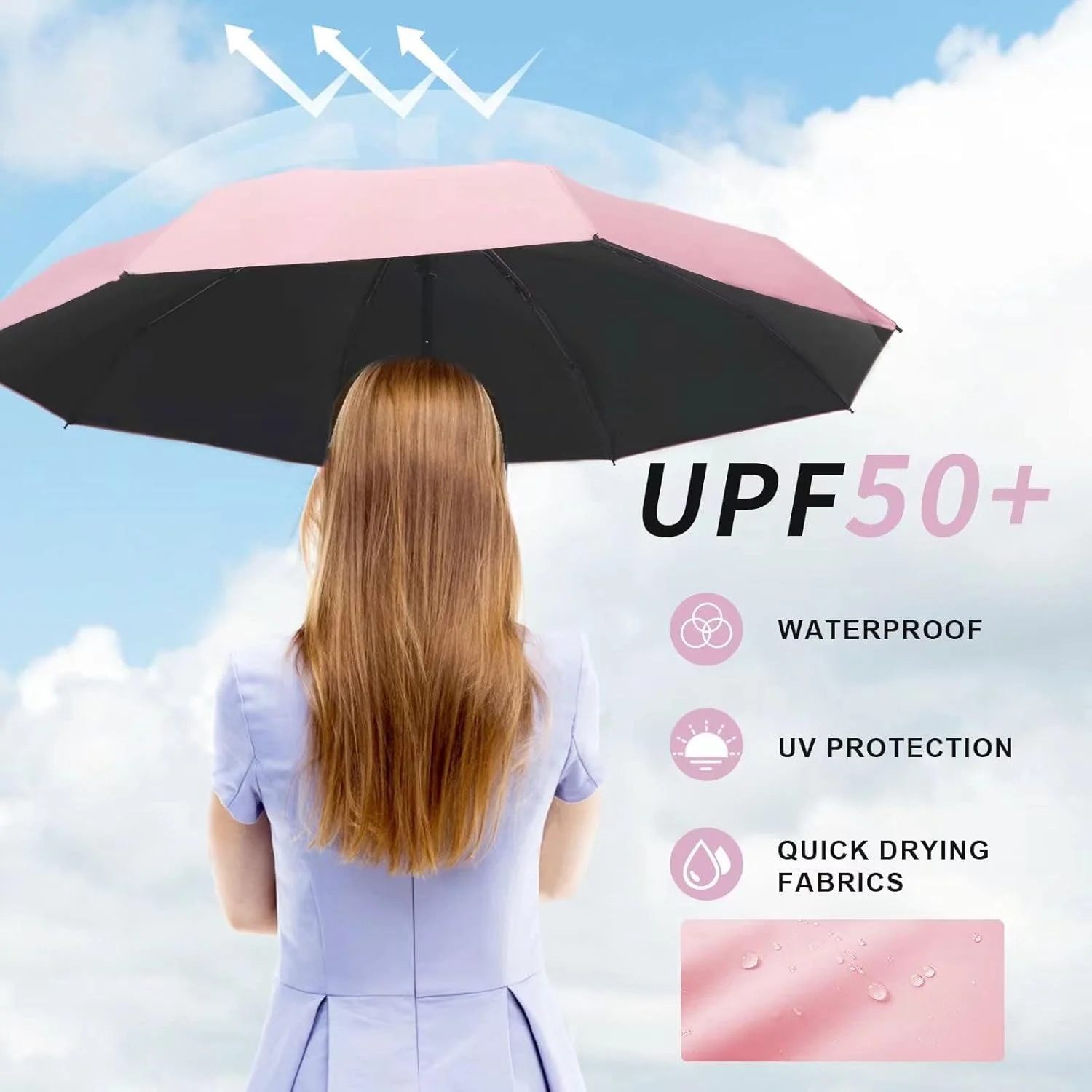 چتر محافظت در برابر آفتاب، چتر تاشو کوچک و جمع و جور با کیف، چتر سبک وزن قابل حمل با 6 پره، چترهای جیبی ضد اشعه ماوراء بنفش خورشید و باران برای کودکان دختران پسران زنان چتر محافظت در برابر آفتاب، چتر تاشو کوچک و جمع و جور با کیف، چتر سبک وزن قابل حمل با 6 پره، چترهای جیبی ضد اشعه ماوراء بنفش خورشید و باران برای کودکان دختران پسران زنان