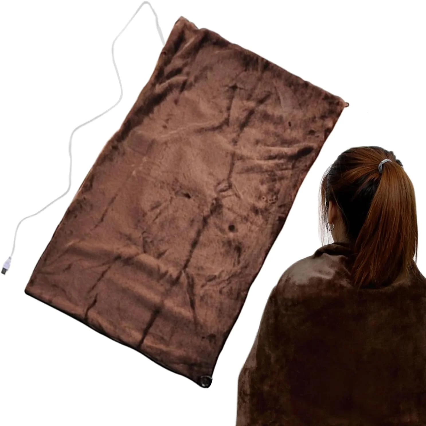 پتو برقی | پوشش گرمایشی نرم و تنفسی، پتو گرم شونده قابل حمل، برای خانواده، دوستان، آقایان، بانوان، مدرسه، منزل، مسافرت، اداره، مبل