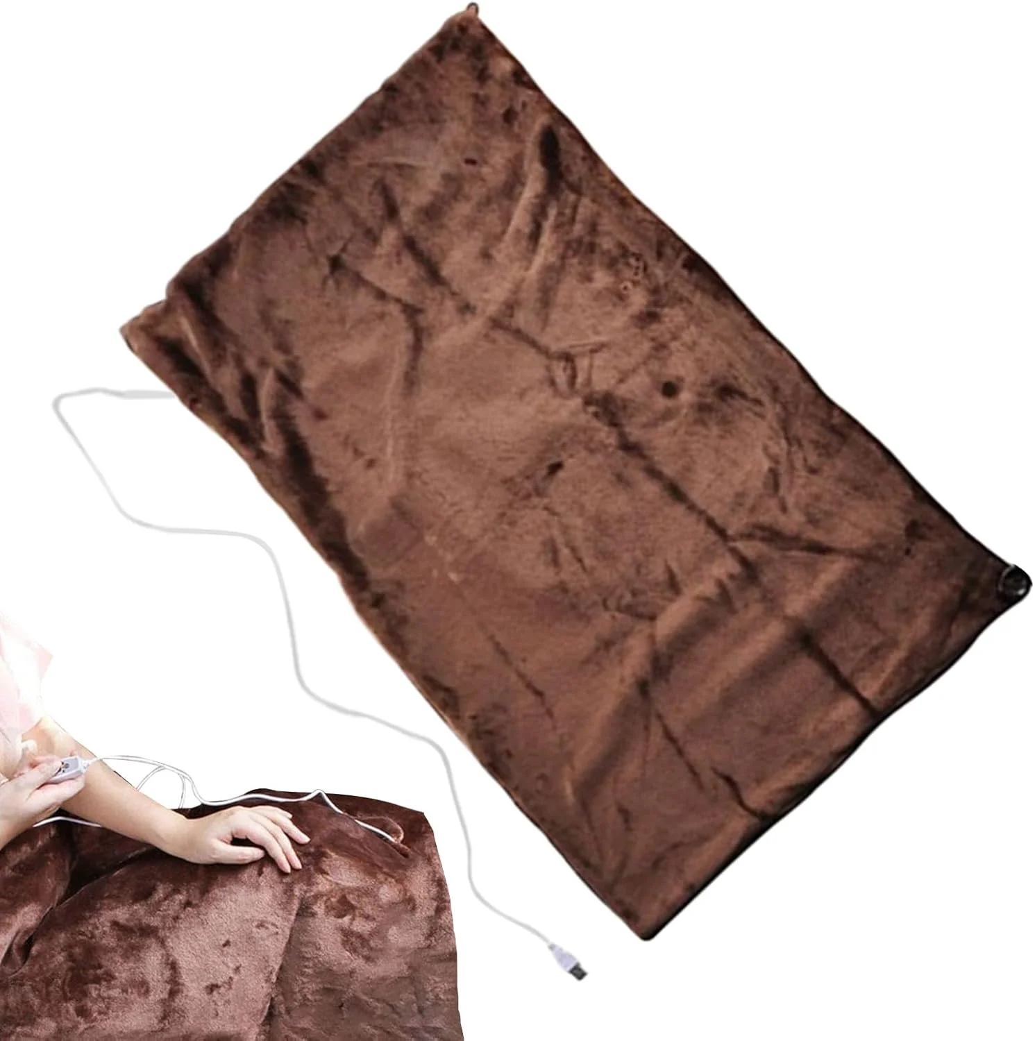 پتوی برقی | پتوی گرمایشی نرم با 3 تنظیم حرارت و منبع تغذیه USB | مناسب برای خانواده، دوستان، آقایان، بانوان، مدرسه، منزل، مسافرت، اداره، مبل