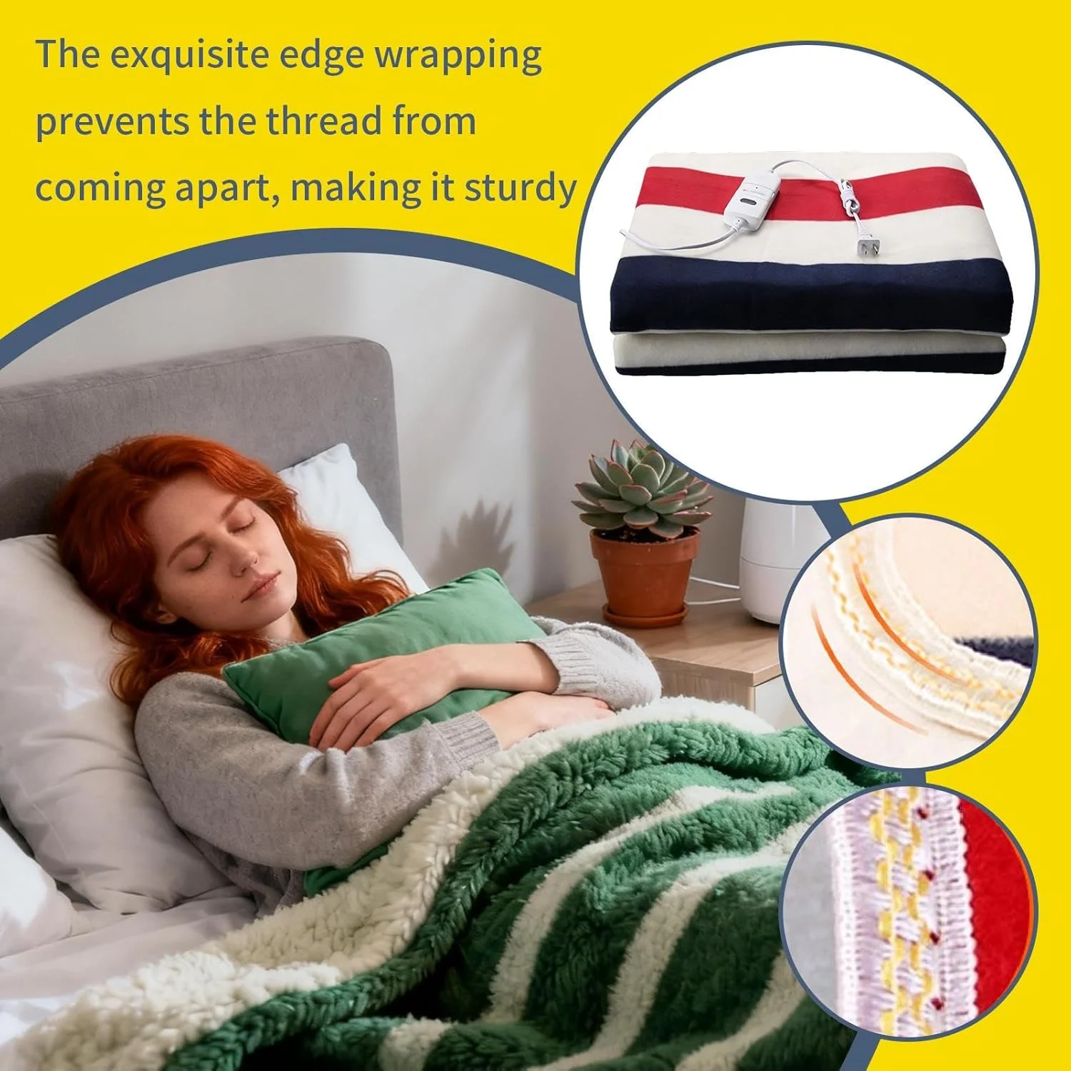 پتوی برقی | لوازم جانبی گرم تخت خواب راه راه | پتوی برقی بزرگ گرمایشی - مناسب برای مبل، خانه، دفتر کار، کمپینگ، خواب، هوای سرد زمستانی، کودکان، بزرگسالان و سالمندان، کریسمس پتوی برقی | لوازم جانبی گرم تخت خواب راه راه | پتوی برقی بزرگ گرمایشی - مناسب برای مبل، خانه، دفتر کار، کمپینگ، خواب، هوای سرد زمستانی، کودکان، بزرگسالان و سالمندان، کریسمس