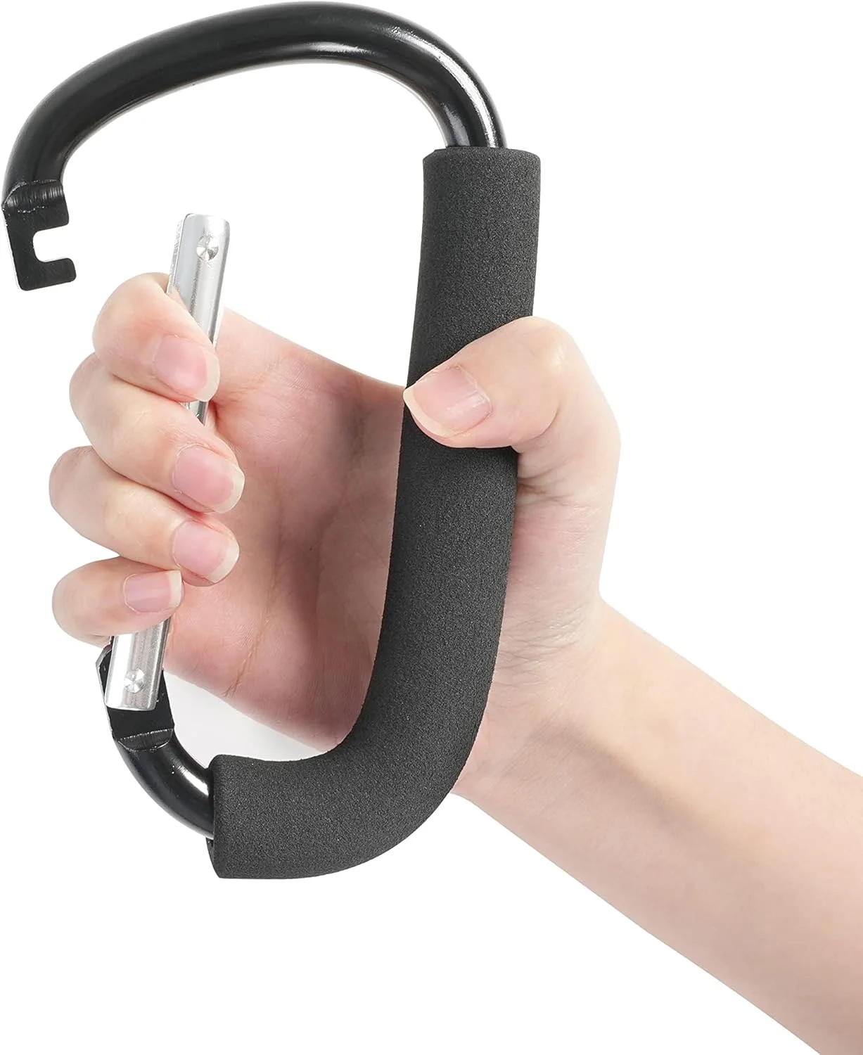 گیره های کالسکه، گیره بزرگ 6.3 اینچی کالسکه، قلاب های کالسکه برای آویزان کردن کیف و خرید، لوازم جانبی کالسکه برای مادر، کارابین بزرگ