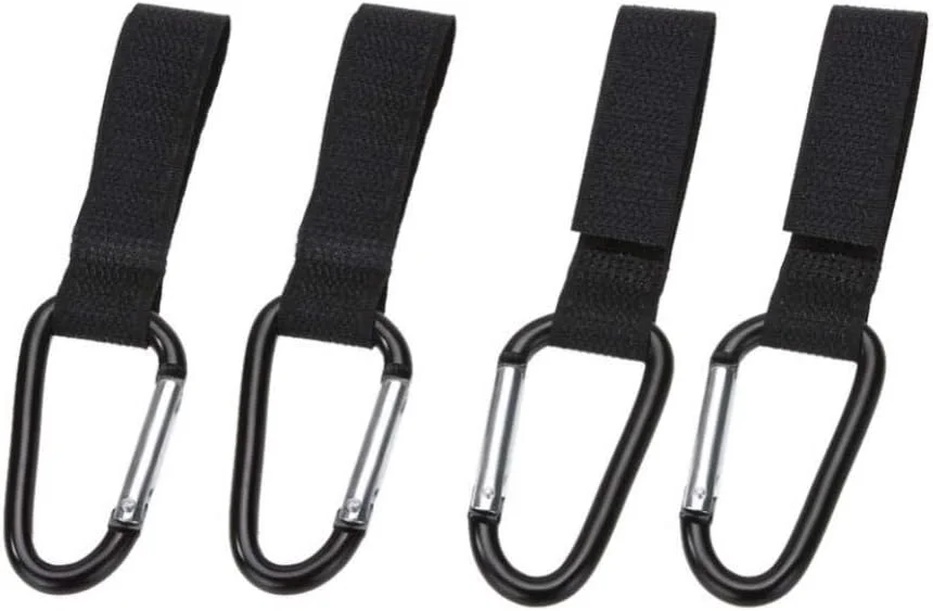 ۴ عدد قلاب کیف جهانی برای ویلچر، کالسکه، گیره های کارابین، قلاب کیف کالسکه بچه، لوازم جانبی گیره کیف خرید