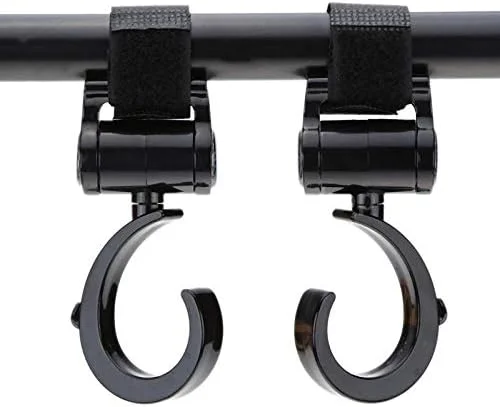 قلاب کالسکه - بسته 2 عددی قلاب چند منظوره - آویز برای کیف لوازم کودک، خواربار، لباس، کیف دستی - لوازم جانبی عالی برای مادر MY20