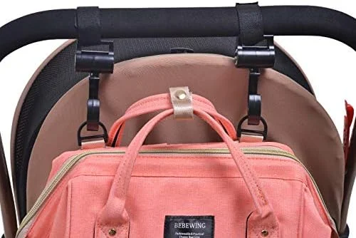 قلاب کالسکه - بسته 2 عددی قلاب چند منظوره - آویز برای کیف لوازم کودک، خواربار، لباس، کیف دستی - لوازم جانبی عالی برای مادر MY20