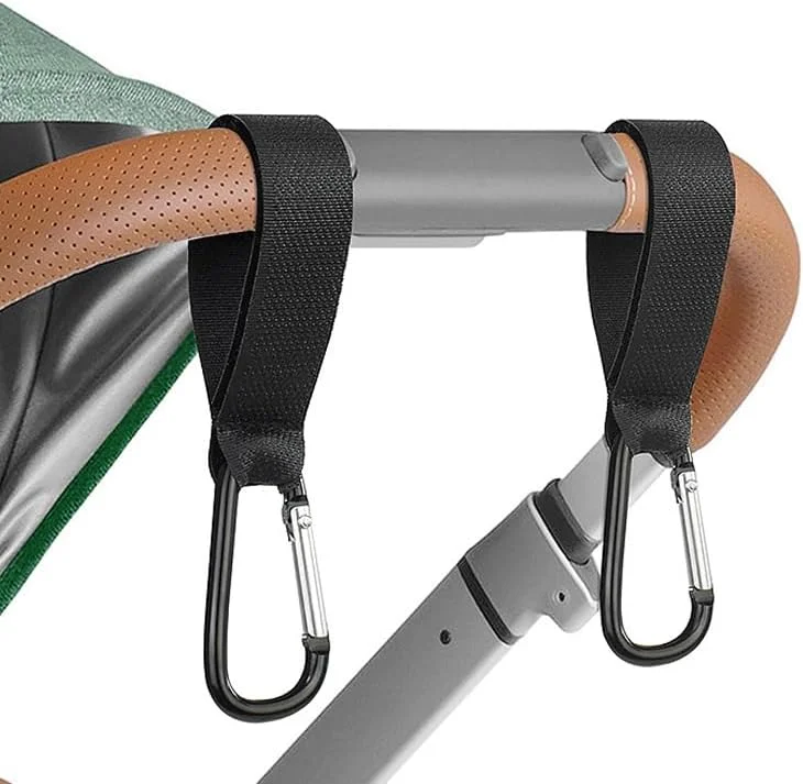 ست چهارتایی قلاب کالسکه، قلاب های جهانی قابل تنظیم چند منظوره 360 درجه برای سازماندهی خرید و آویزان کردن کیف لوازم کودک