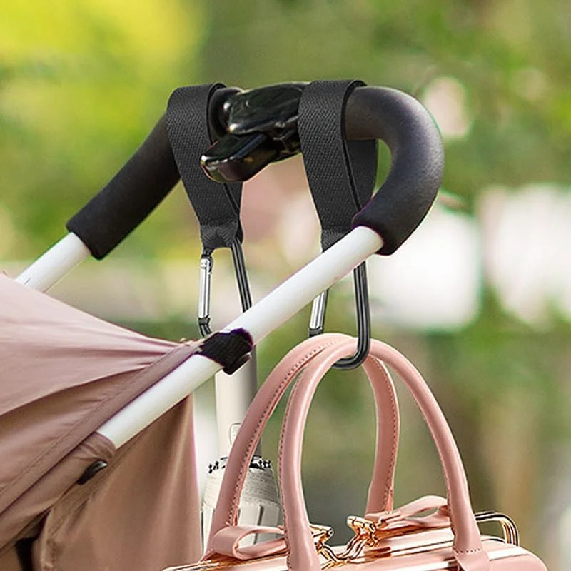 ست چهارتایی قلاب کالسکه، قلاب های جهانی قابل تنظیم چند منظوره 360 درجه برای سازماندهی خرید و آویزان کردن کیف لوازم کودک