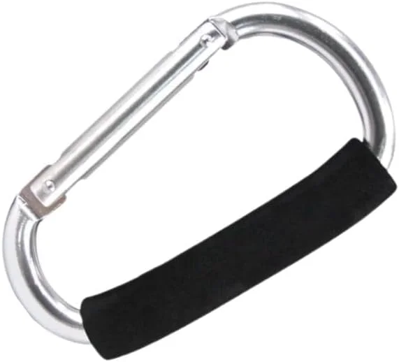 قلاب بزرگ کالسکه با دستگیره ضد لغزش، طراحی کارابین فلزی، سازگاری جهانی