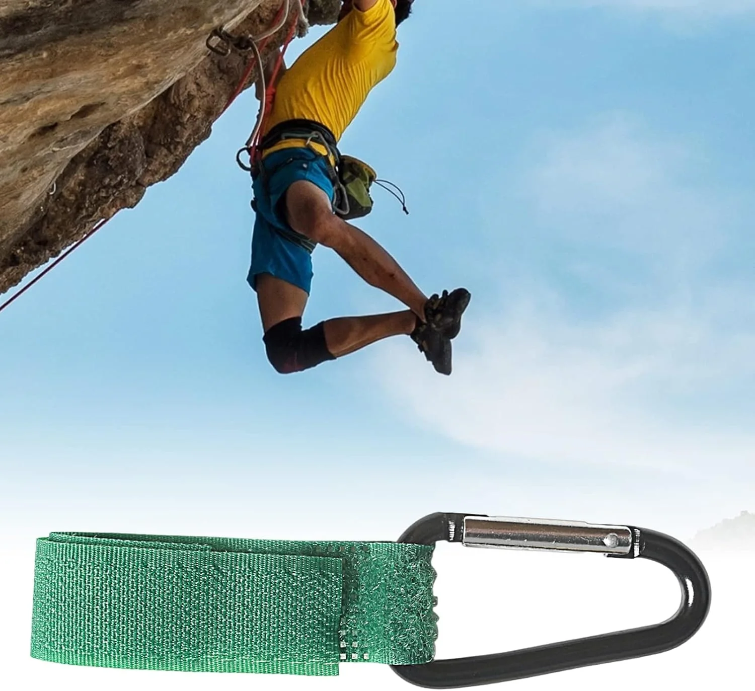 بست قلاب کارابین و نوار چسب با تحمل بار قوی و مقاوم در برابر پارگی، مناسب برای کالسکه بچه و استفاده روزمره