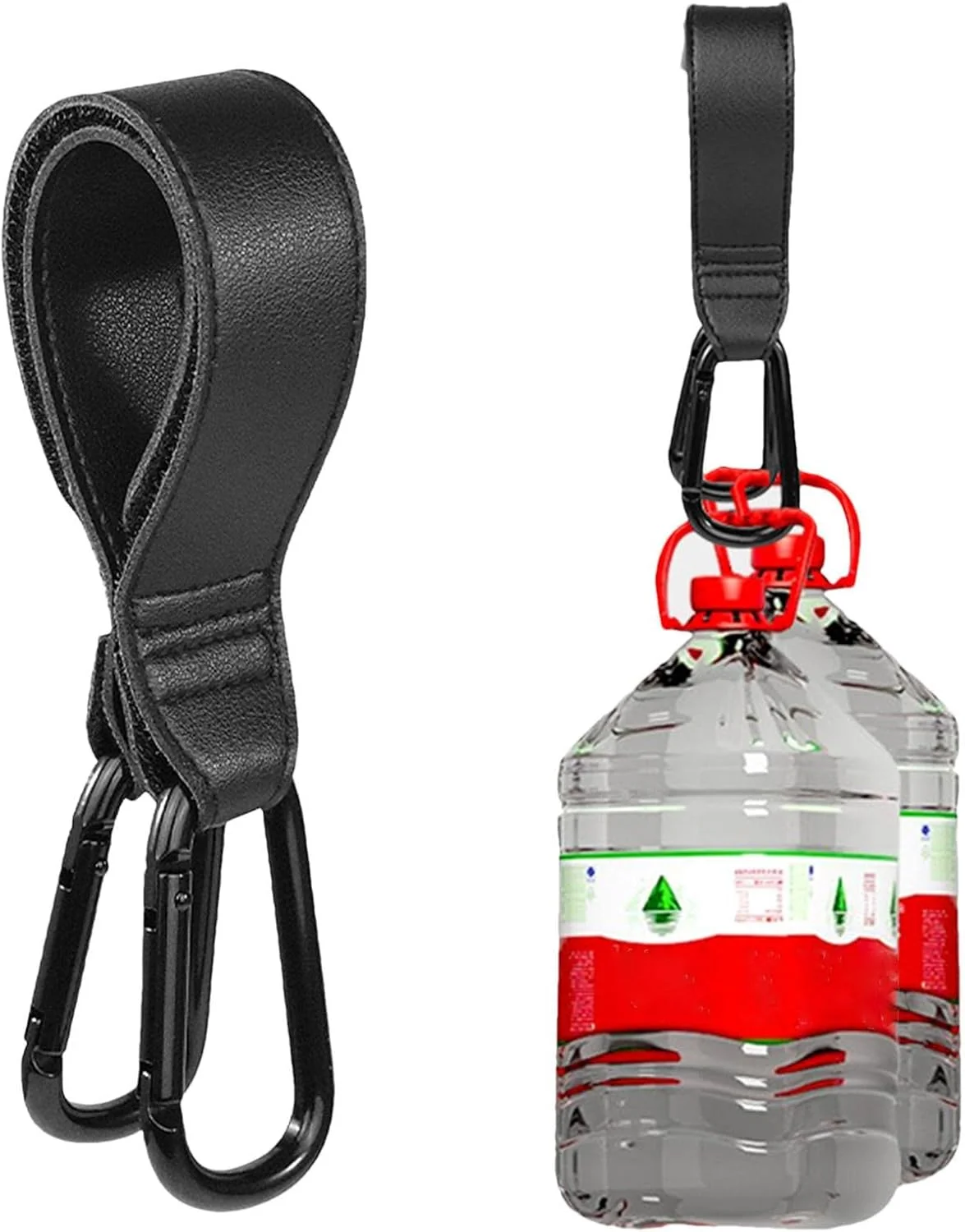 قلاب های کالسکه کودک - قلاب آویز چرخشی کالسکه | گیره های کالسکه با 2 کارابین برای آویزان کردن کیف و وسایل ضروری کودک