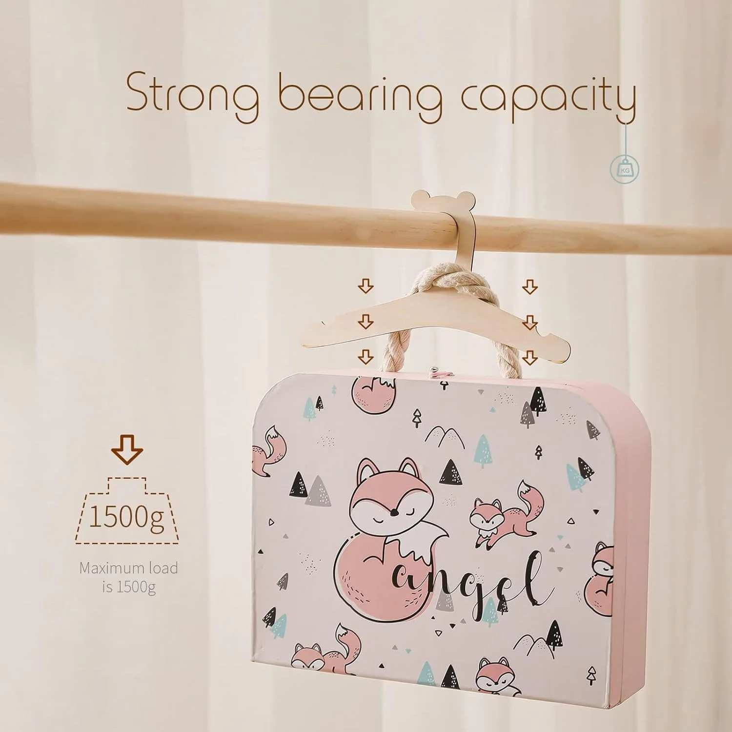 چوب لباسی چوبی کودک، 20 عدد، 23 سانتی متری، مناسب لباس و شلوار کودک