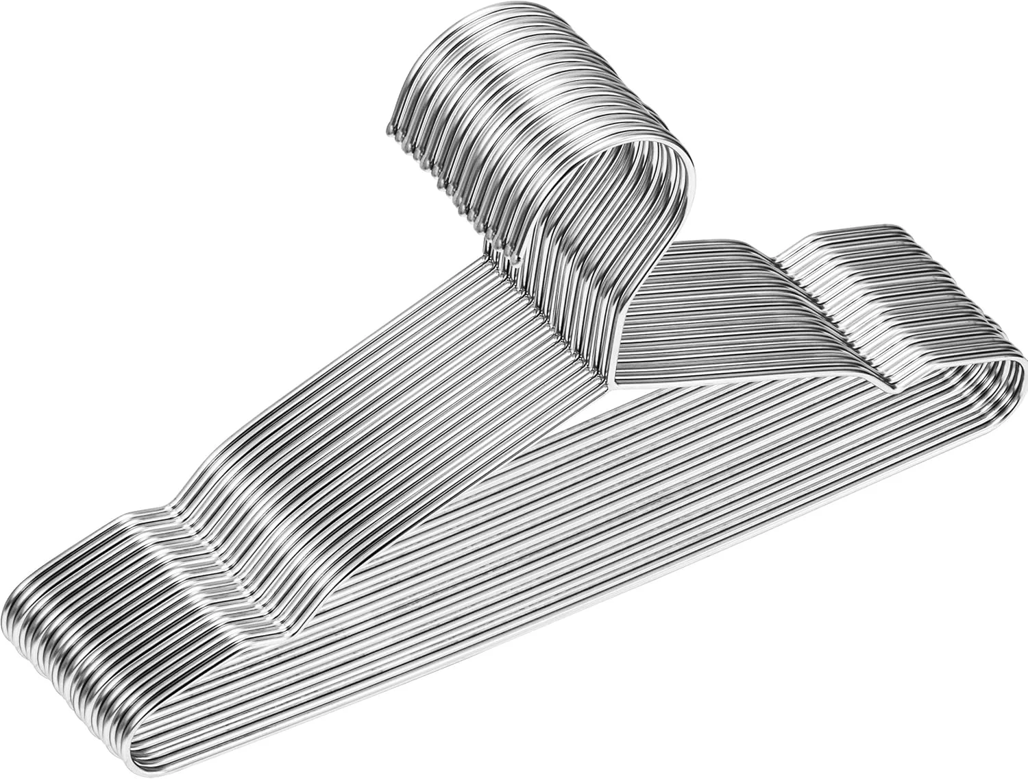 چوب لباسی کودک فایلیکو، بسته 50 عددی استیل ضد زنگ 32 سانتی متری، چوب لباسی لباس کودک مقاوم، ضد لغزش و صرفه جویی در فضا، چوب لباسی فلزی برای لباس کودکان و نوزادان