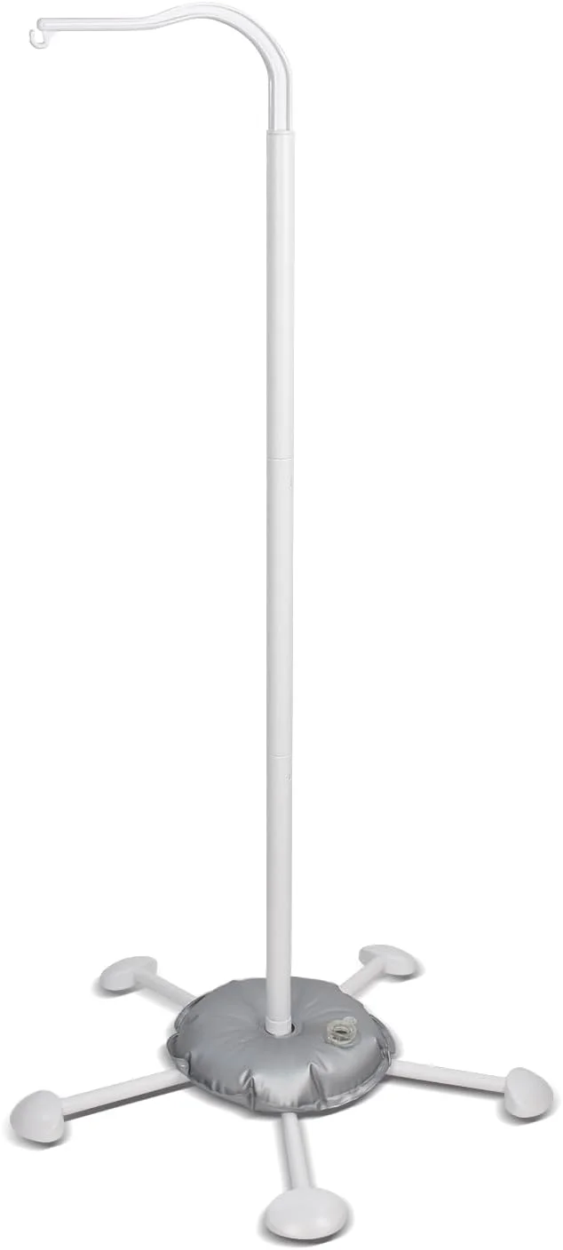 پایه آویز موبایل تخت نوزاد، 127 سانتی‌متری، بازوی آویز قابل تنظیم برای موبایل تخت، نگهدارنده محکم موبایل با پایه پایدار پر شده با آب، استند موبایل اتاق کودک