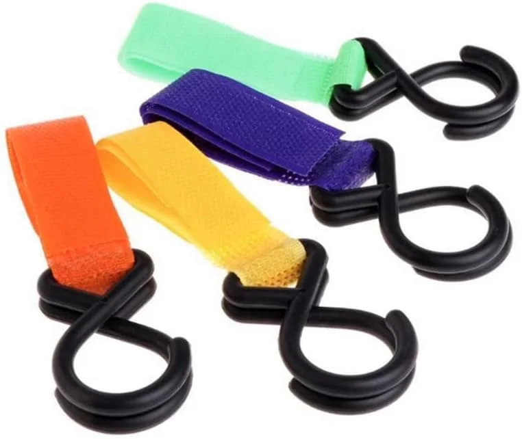 20 عدد گیره پلاستیکی جادویی برای لوازم جانبی کالسکه کودک، آویز کالسکه و آویز ماشین (خاکستری)