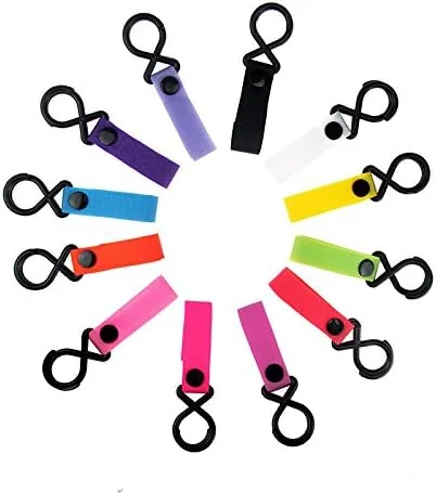 20 عدد گیره پلاستیکی جادویی برای لوازم جانبی کالسکه کودک، آویز کالسکه و آویز ماشین (خاکستری)