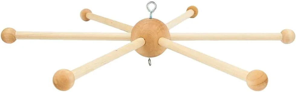 مجموعه قاب آویز چوبی SEWACC، زنگ بادی تخت چوبی، آویز تخت نوزاد، قاب آویز سقفی اتاق خواب، دکوراسیون اسباب بازی، قاب زنگ بادی