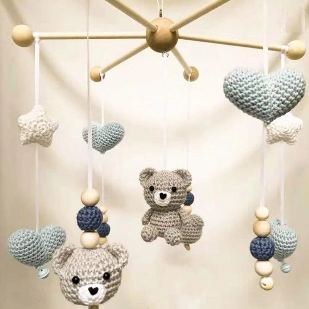 مجموعه قاب آویز چوبی SEWACC، زنگ بادی تخت چوبی، آویز تخت نوزاد، قاب آویز سقفی اتاق خواب، دکوراسیون اسباب بازی، قاب زنگ بادی