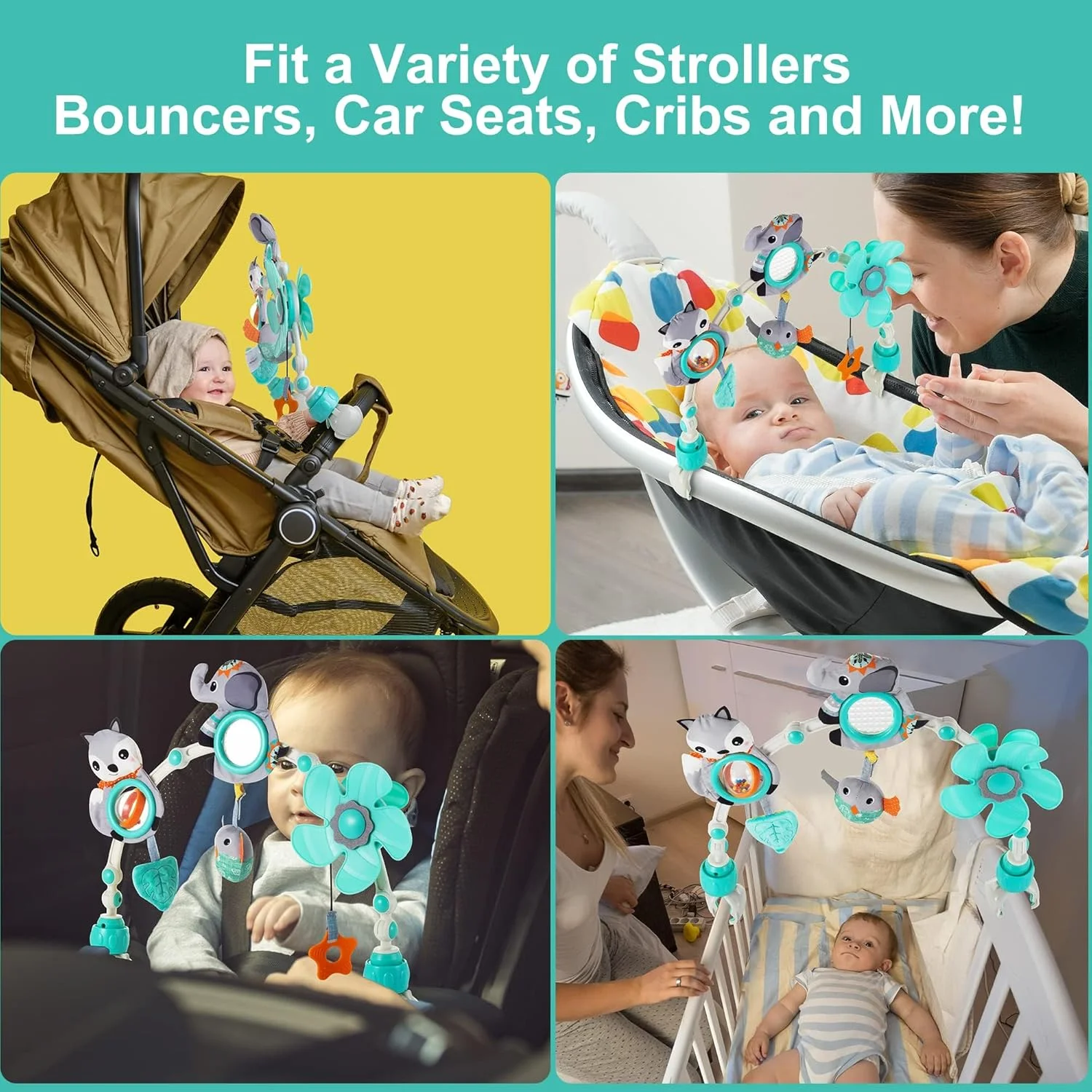 اسباب بازی های کمانی قابل تنظیم برای نوزادان و کودکان نوپا، اسباب بازی های گهواره ای کمانی کالسکه نوزاد، اسباب بازی های تخت نوزاد، اسباب بازی های جذاب برای کودکان نوپا، کمان فعالیت تخت برای تحریک حواس نوزاد و توسعه مهارت های حرکتی