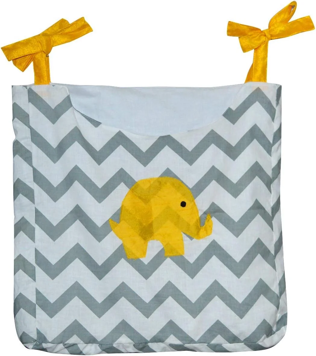 کیف آویز نگهداری وسایل پنبه ای، سازمان دهنده اسباب بازی و پوشک برای تخت نوزاد (چند رنگ)