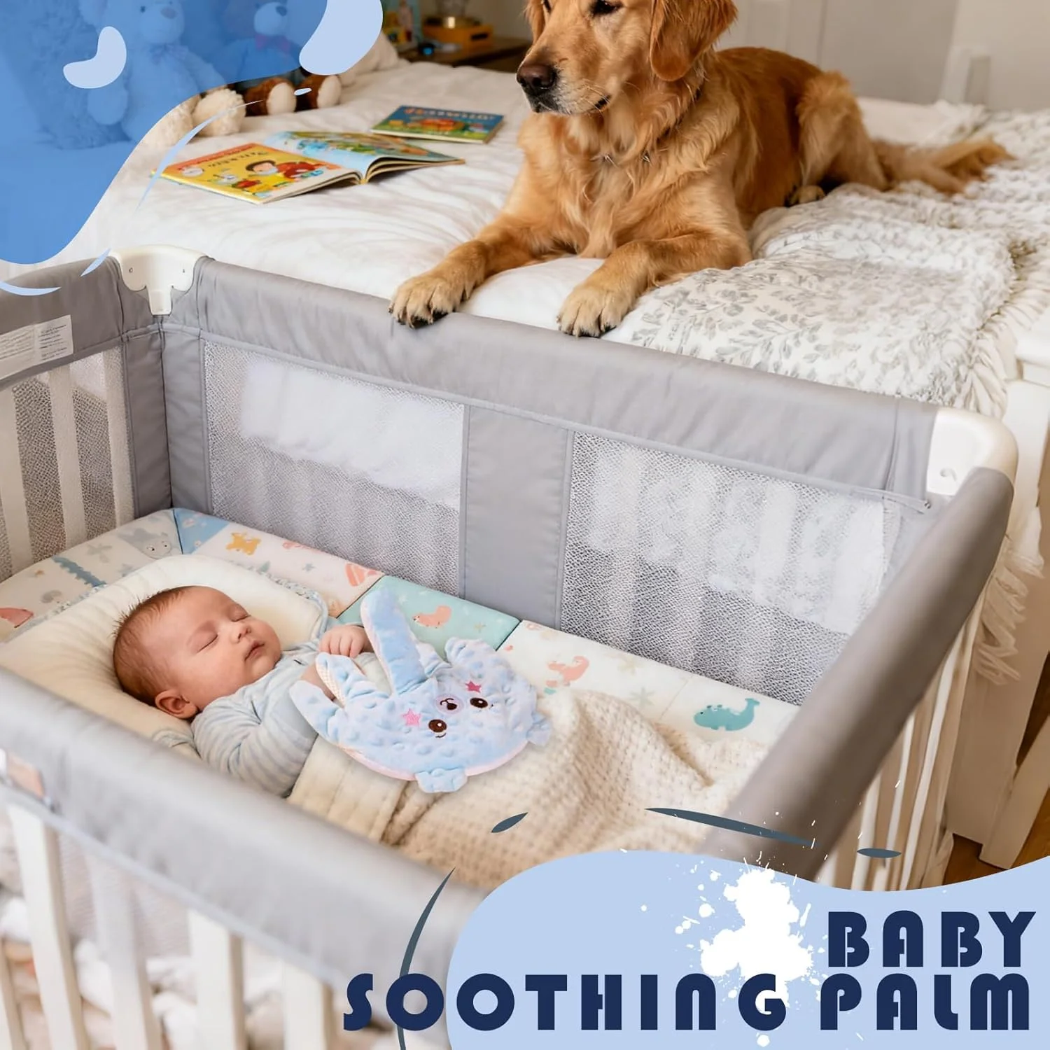 دستگاه ضربه زدن آرام برای خواب نوزاد | کمک خواب خودکار نوزاد | اسباب بازی ضربه زدن با کنترل از راه دور برای جلوگیری از ترساندن نوزاد، مناسب برای والدین جدید، اتاق کودک، زمان خواب، اتاق خواب، مبل، تخت نوزاد، محل بازی، کالسکه، ماشین، هتل