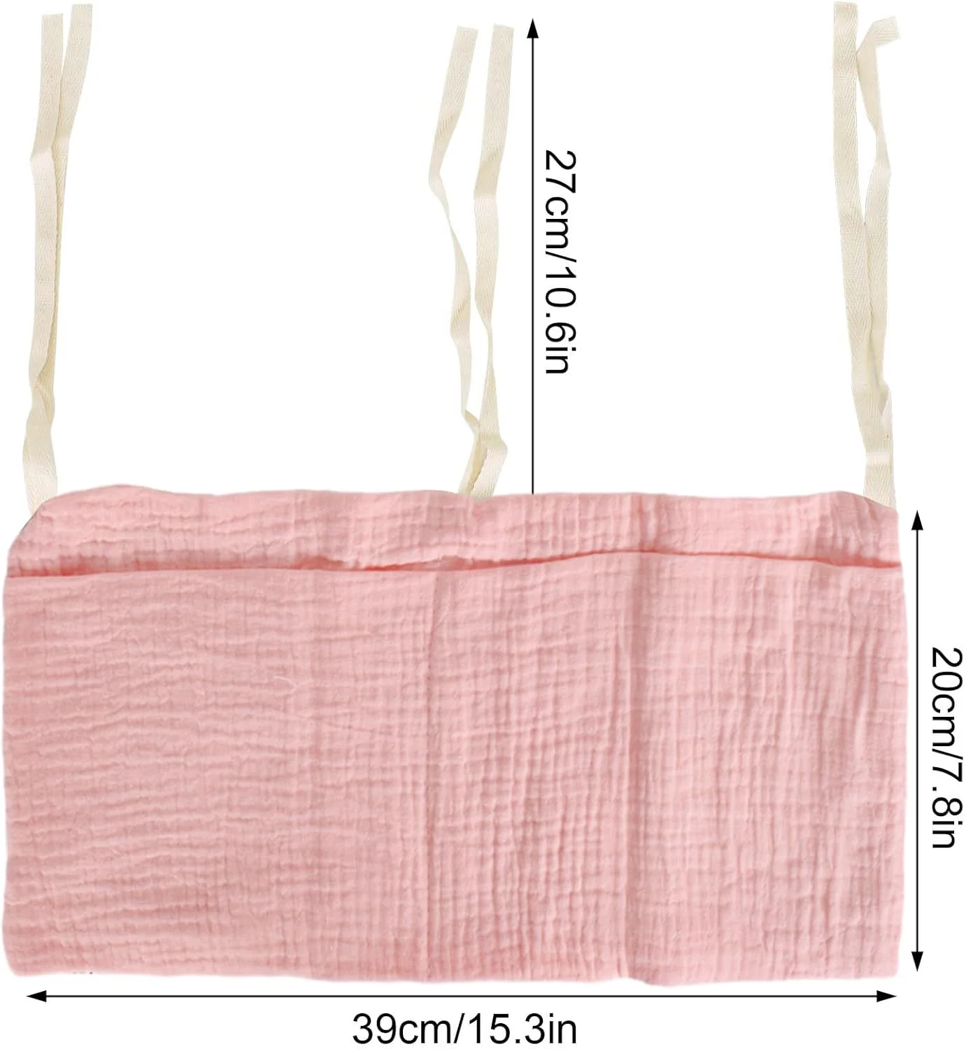 ارگانایزر تخت نوزاد با 2 جیب، آویز ارگانایزر تخت نوزاد، کیف آویز تخت، نوزاد، کیف های ذخیره سازی اتاق کودک، کیف تخت، کیف اسباب بازی برای ارگانایزر تخت (B)