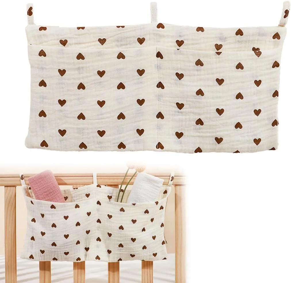 کیلس 1 عدد ارگانایزر تخت کودک، ارگانایزر آویز تخت اتاق کودک با جیب، کنار تخت کودک، کیف تخت، کیف اسباب بازی، کیسه های ذخیره سازی، تخت، برای پوشک، لباس، اسباب بازی