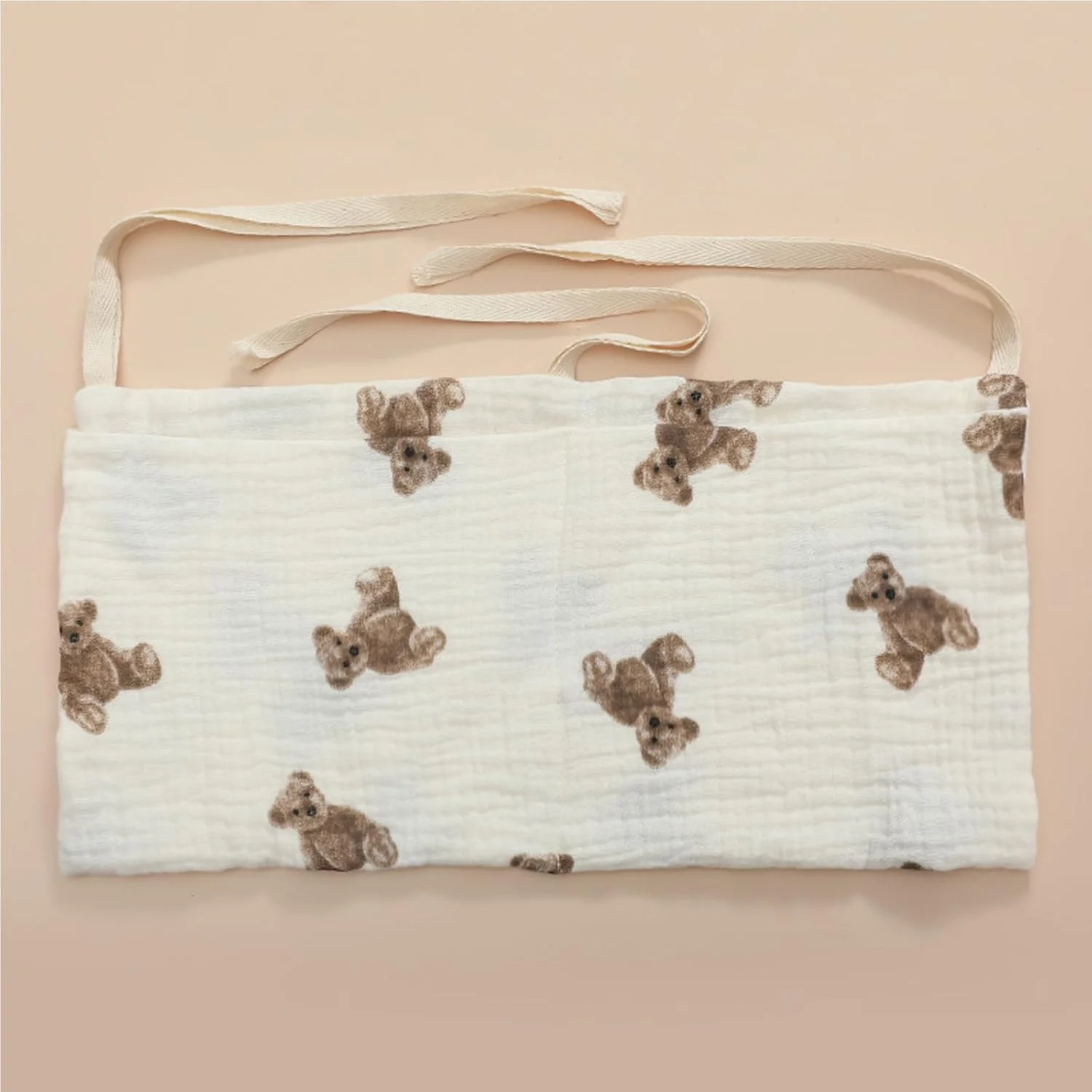 کیف آویز کنار تخت کودک، سازمان دهنده وسایل، جای شیشه شیر، اسباب بازی، کیف پوشک بچه، کیف سازماندهی تخت