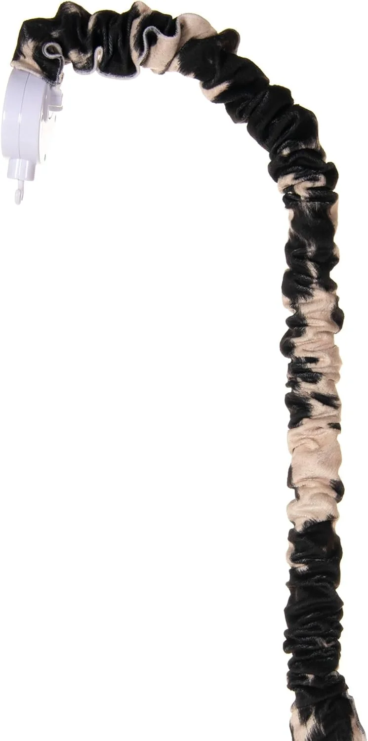 روکش بازوی آویز تخت کودک طرح گاو مشکی، روکش نگهدارنده زنگ تخت کودک، روکش نگهدارنده جعبه موسیقی نوزاد، روکش پارچه ای براکت آویز بادی برای بازوی آویز تخت کودک، آویز خودساز 137 سانتی متری