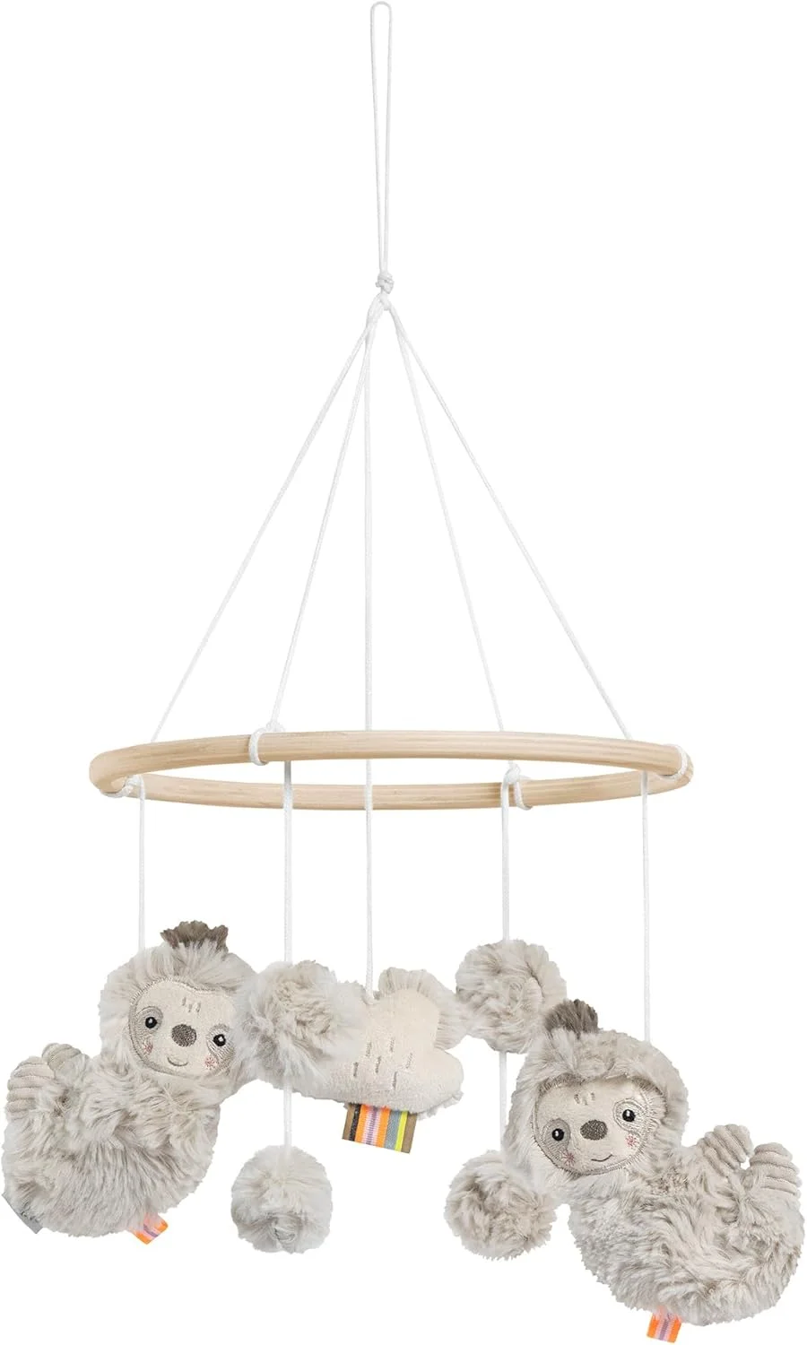 آویز چوبی تنبل Fehn - آویز چوبی با اشکال پارچه ای زیبا - کمک خواب برای آرامش و فعالیت - برای نوزادان 0-5 ماهه