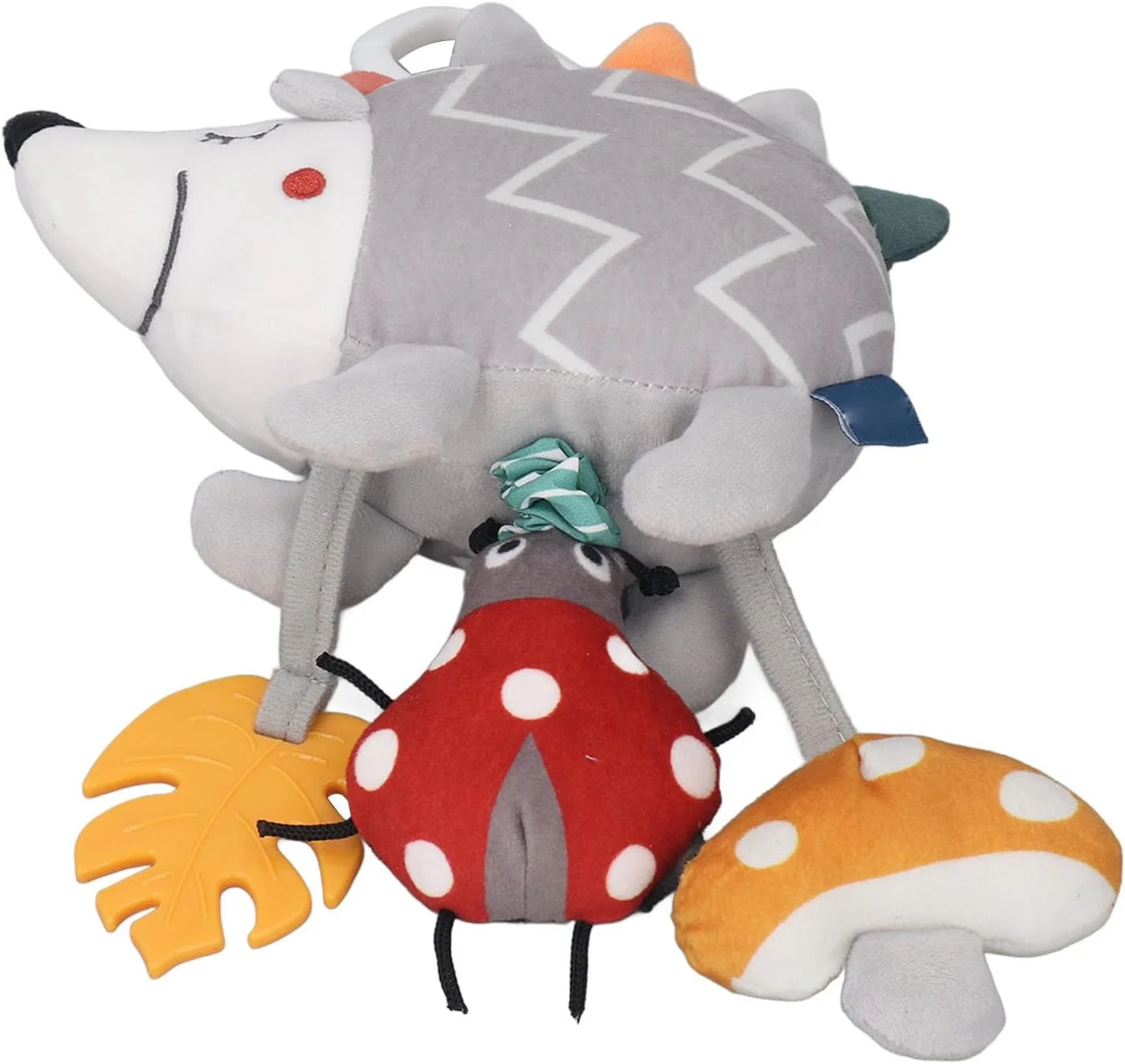 آویز تخت نوزاد با جغجغه، میله آویز تخت و کالسکه برای نوزادان دختر و پسر (جوجه تیغی)