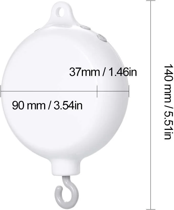 موزیک باکس Morelian، بسته 2 عددی موبایل تخت نوزاد چرخشی، جعبه موزیکال با 35 آهنگ، کنترل از راه دور و کابل USB موزیک باکس Morelian، بسته 2 عددی موبایل تخت نوزاد چرخشی، جعبه موزیکال با 35 آهنگ، کنترل از راه دور و کابل USB