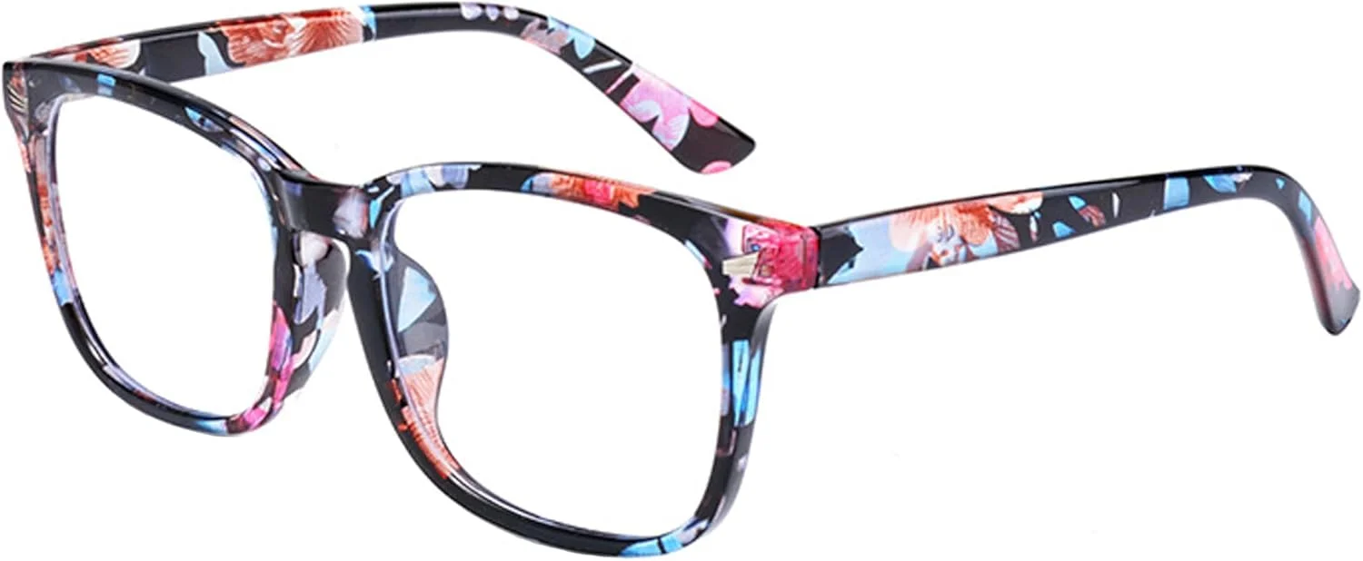 عینک گرد با لنز شفاف بدون نمره، فریم رترو برای زنان و مردان