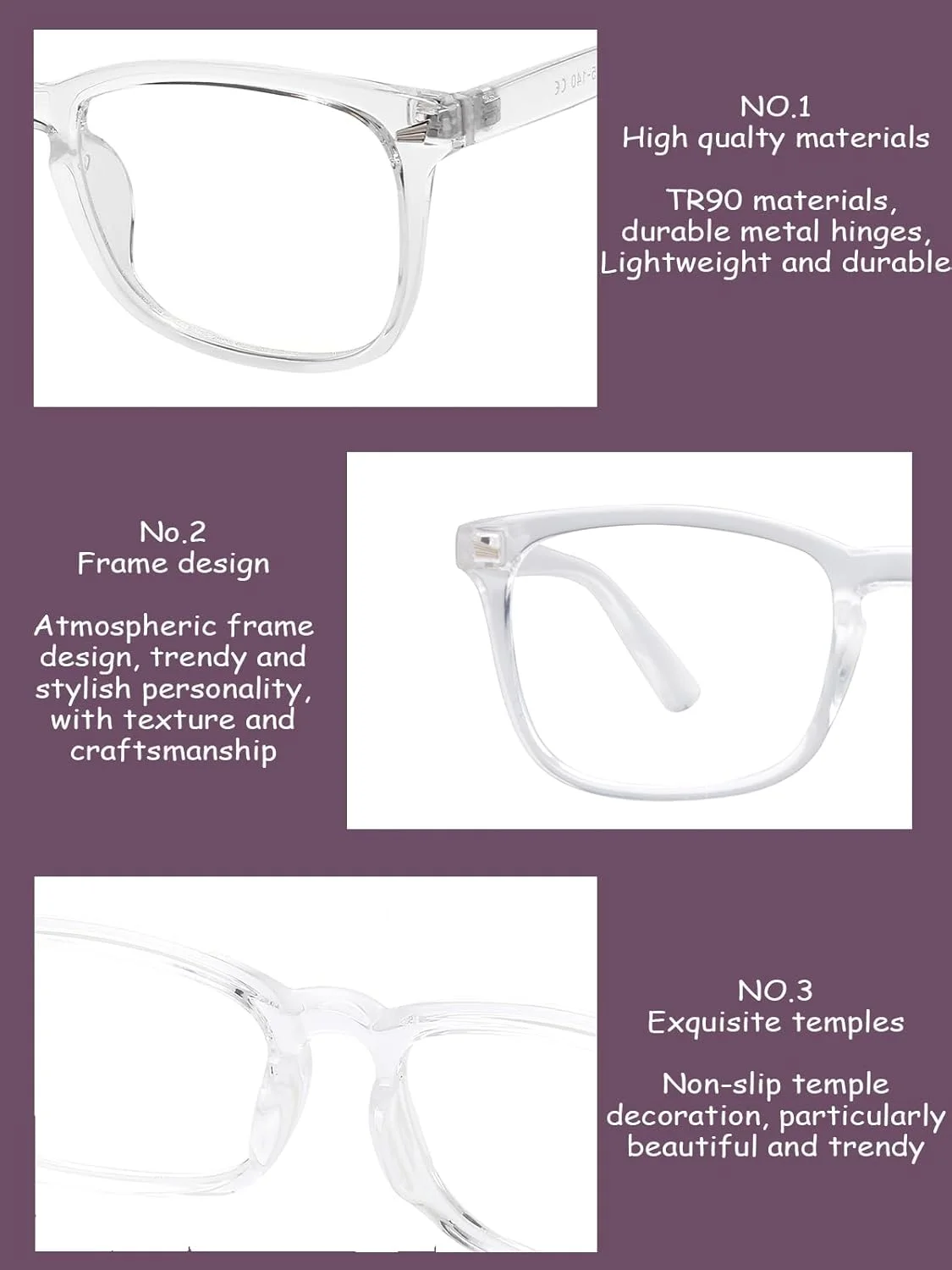 عینک گرد با لنز شفاف بدون نمره، فریم رترو برای زنان و مردان