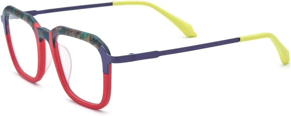 فریم عینک مردانه مربعی FONEX از جنس تیتانیوم استات مدل F85786، عینک طبی زنانه با طرح قدیمی