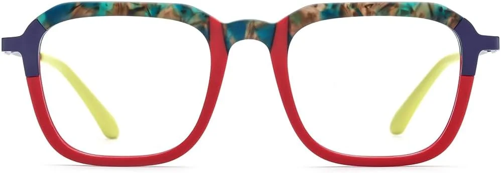 فریم عینک مردانه مربعی FONEX از جنس تیتانیوم استات مدل F85786، عینک طبی زنانه با طرح قدیمی