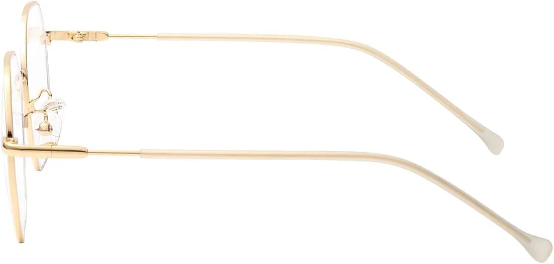 عینک چند ضلعی NIDOVIX بدون نسخه برای زنان و مردان، عینک فلزی هشت ضلعی مربعی شکل با فریم وینتیج