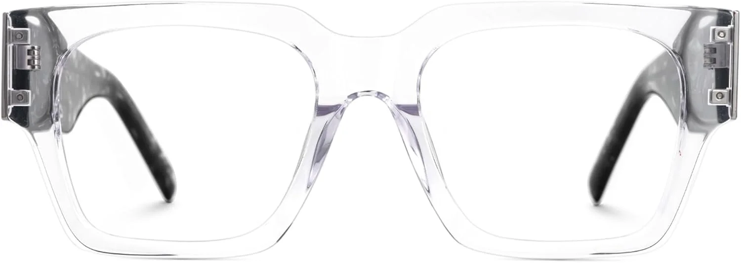 فریم عینک مربعی رترو Zeelool برای مردان با لنزهای شفاف بدون نسخه Dedee ZJGX535555