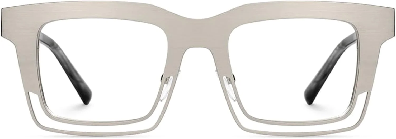 عینک مسدود کننده نور آبی Zeelool برای مردان، فریم عینک مستطیلی مد روز با لنزهای شفاف Evan ZJGM982748