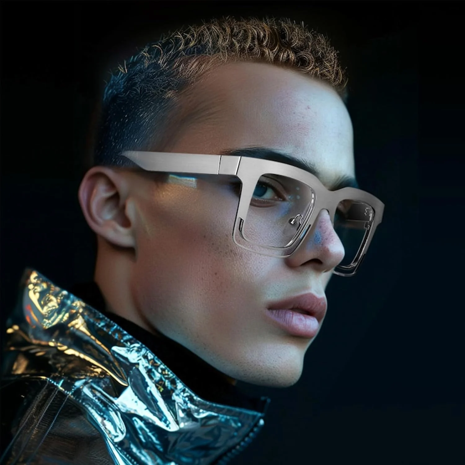 عینک مسدود کننده نور آبی Zeelool برای مردان، فریم عینک مستطیلی مد روز با لنزهای شفاف Evan ZJGM982748