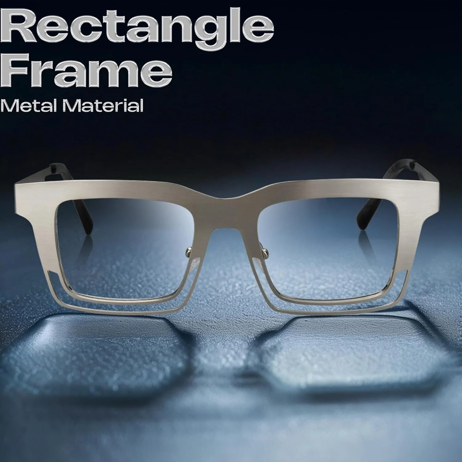 عینک مسدود کننده نور آبی Zeelool برای مردان، فریم عینک مستطیلی مد روز با لنزهای شفاف Evan ZJGM982748