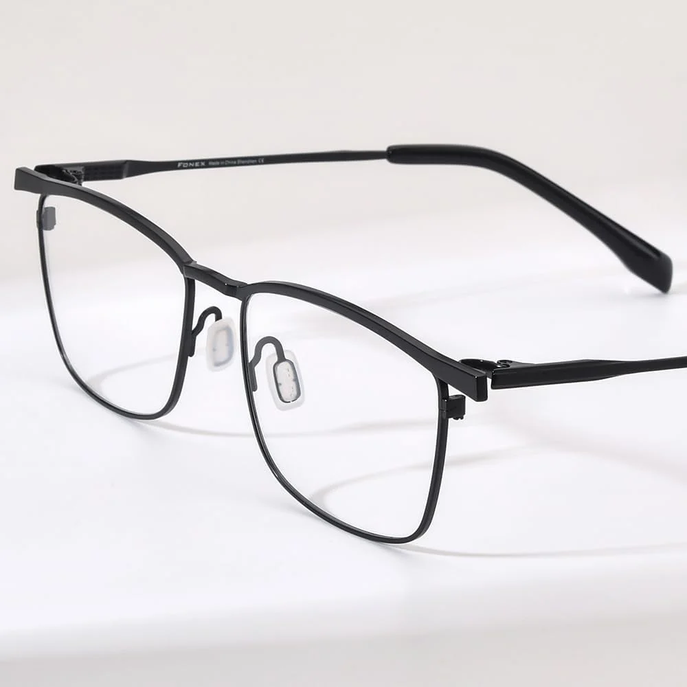 فریم عینک مردانه فونکس مدل F85741، مربعی، تیتانیوم خالص