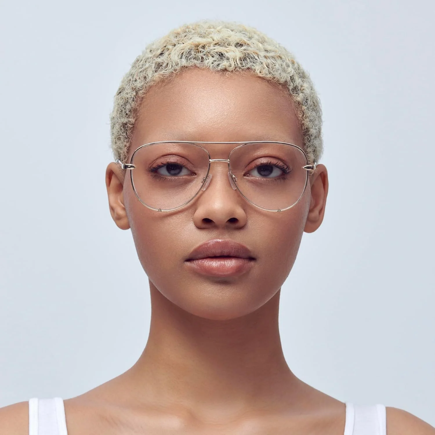 عینک خلبانی فشن Mad Shade برای آقایان و بانوان، فریم فلزی طلایی کلاسیک و مدرن، لنزهای شفاف، عینک سبک و بادوام