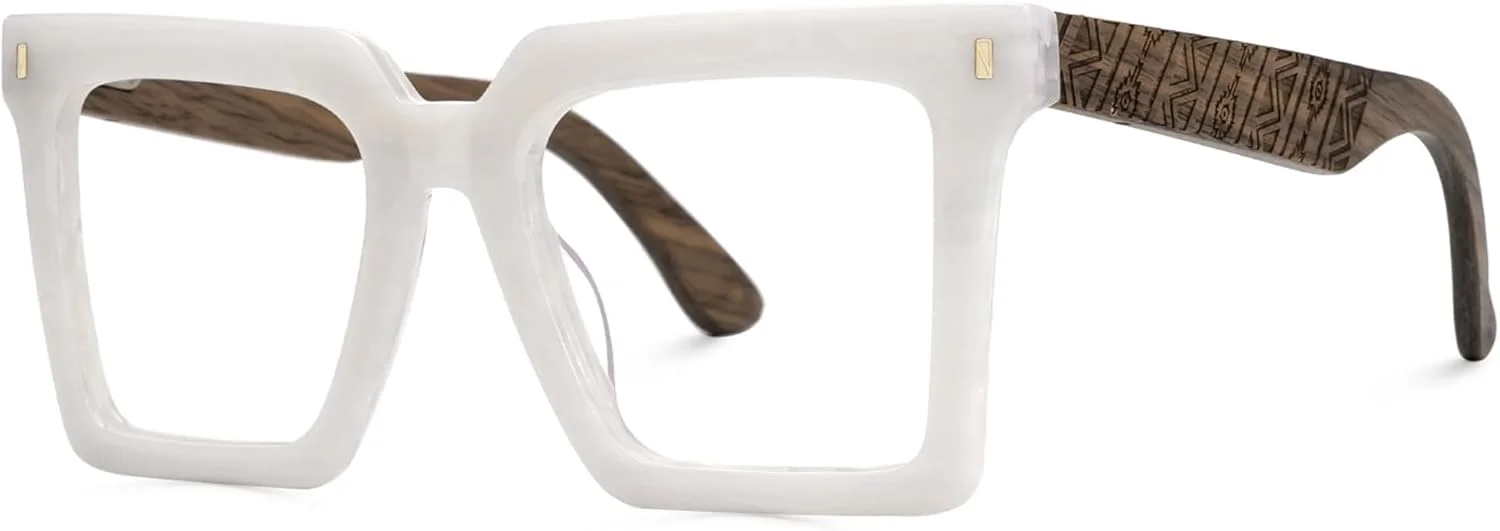 فریم عینک مربعی وینتیج Zeelool برای مردان با لنز شفاف بدون نسخه ZJGX320783