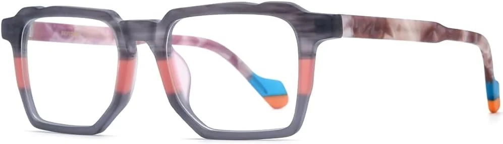 فریم عینک چند رنگ استات HEPIDEM مردانه، عینک مربعی شکل قدیمی، عینک طبی مدل 9269